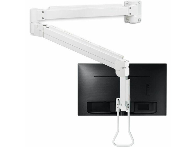 SIIG Medical Grade Single 32 inch Monitor Long Arm Wall Mount 17.6 lbs-White - Medical Grade Single 32 inch Monitor Long Arm Wall Mount 17.6...