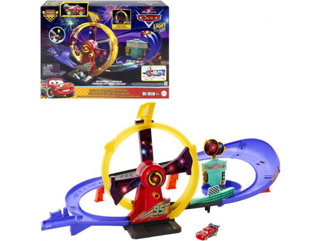 DIsney / Pixar Cars Race to Celebrate Lightning McQueen Celebration Raceway Playset