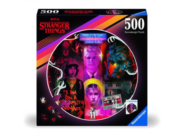 STRANGER THINGS 500 PIECE ROUND PUZZLE