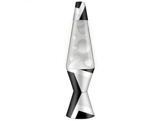 Lava? Lamp 14.5' Polygonal Black & White Tone- White Wax/Clear Liquid/B & W Polygonal Base & Cap