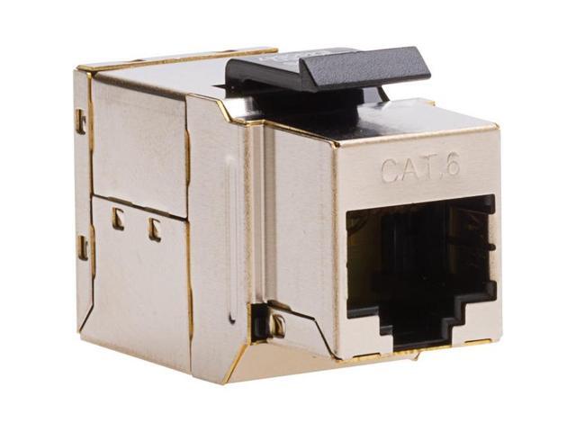 Platinum Tools Keystone Coupler, Cat6, Shielded - 1 x RJ-45 Network Female - 1 x RJ-45 Network Female - 1