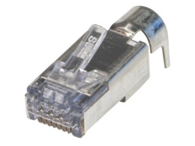 Platinum Tools ezEX 44 Shielded, External Ground, CAT6 Connector - 50 - 1 x RJ-45 Male Network - Shielding - TAA Compliant