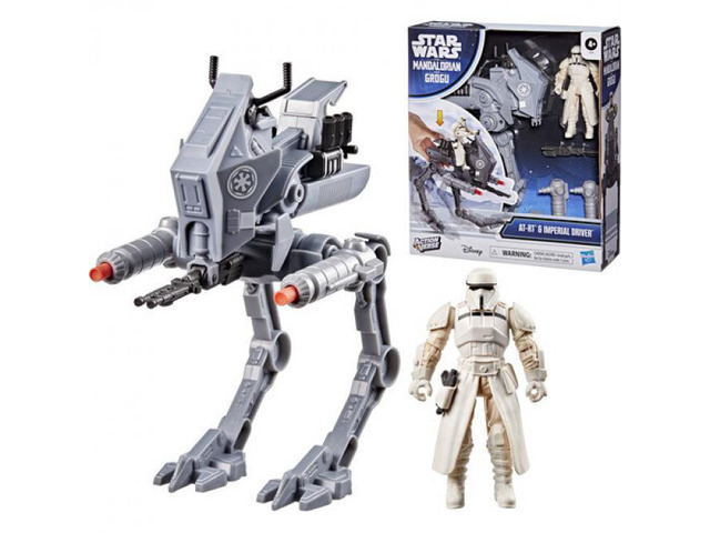 Hasbro Star Wars: The Mandalorian and Grogu - ActionVerse - AT-RT & Imperial Remnant AT-RT Driver Action Figure 2-Pack - G28405L00