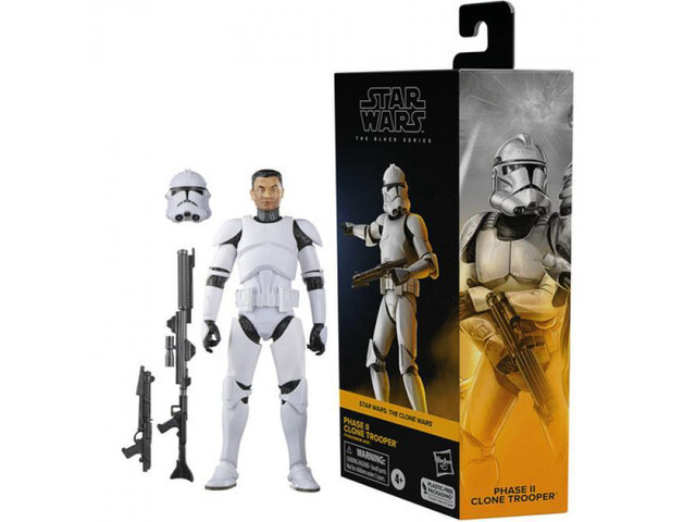 Hasbro Star Wars: The Clone Wars - Black Series - Phase II Clone Trooper Action Figure - F71055X00