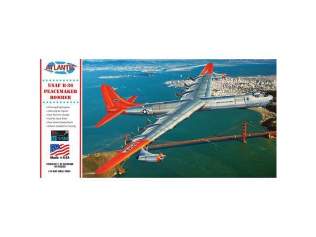 B-36 Peacemaker Bomber United States Air Force (USAF) with Swivel Stand 1:184 Scale Model Kit