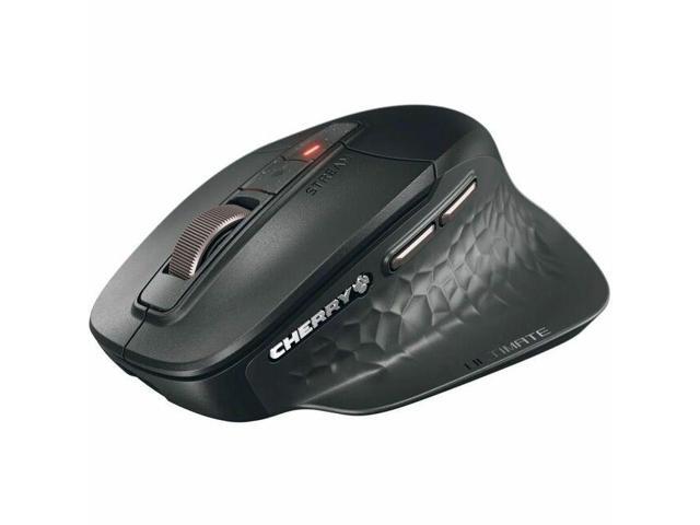 CHERRY JD-857M Mouse - Rugged - Cable/Wireless - Bluetooth/Radio Frequency - 2.40 GHz - Rechargeable - Black - USB Type A - 6000 dpi - Scroll Wheel.