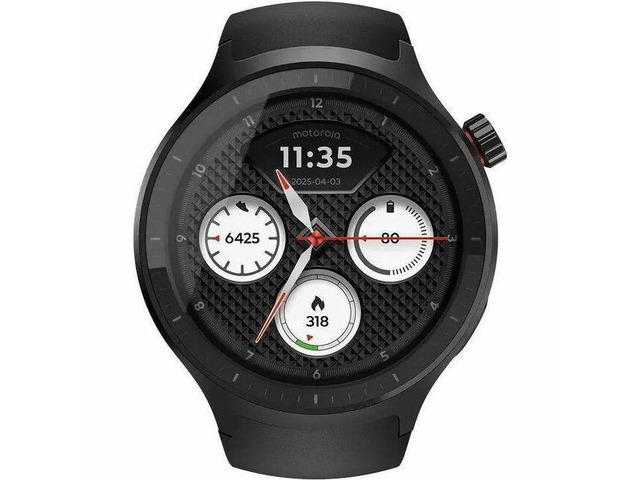 Motorola Mobility moto watch Smart Watch - Round - Heart Rate Monitor, Accelerometer, Gyro Sensor, PPG Sensor, Ambient Light Sensor, eCompass -...