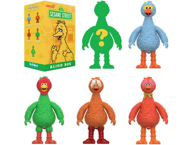 Super7 - Sesame Street - Reaction Blind Box Wv5 - Big Birds from Around the World - 12pc Flat - BB-SEST-11918