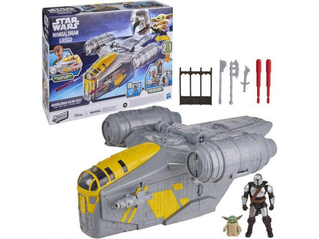 Hasbro Star Wars: The Mandalorian & Grogu - ActionVerse - Razor Crest 2-in-1 Vehicle Playset - G28415L00