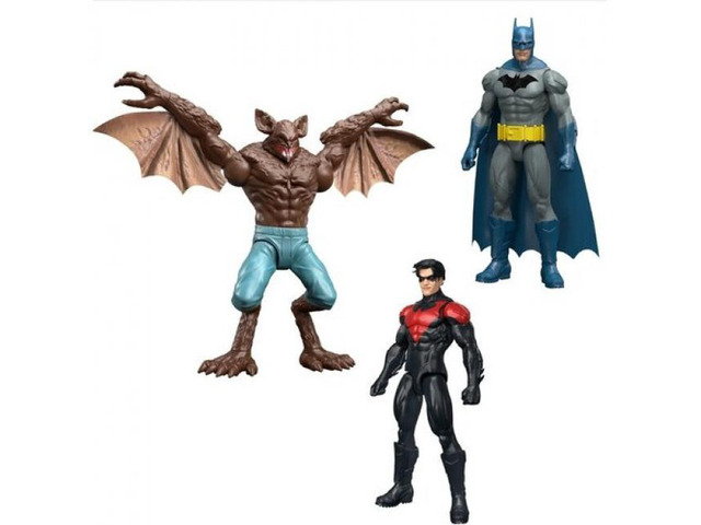 Mattel DC Batman & Nightwing vs Man-Bat Action Figure 3-Pack - JNC74