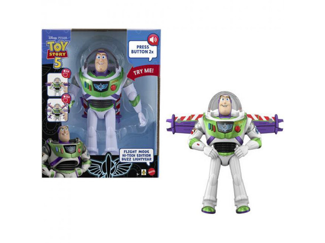 Mattel Pixar Toy Story 5: 12-Inch Flight Mode Hi-Tech Edition Buzz Lightyear - JKL97