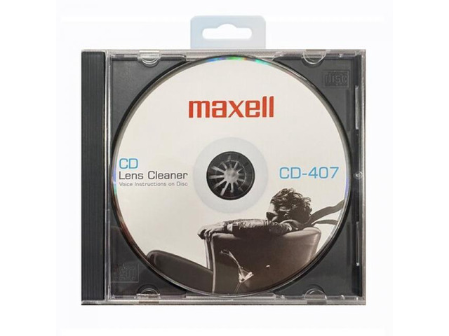 Maxell 197342 CD407 CD Lens Cleaner With Voice Instructions on Disc