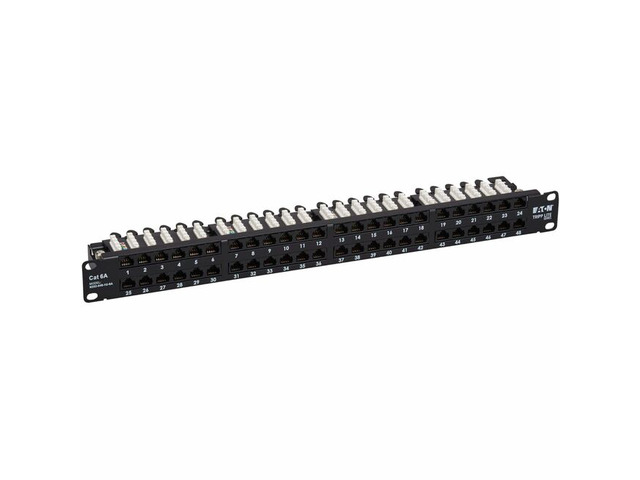 Tripp Lite series 48-Port Cat6a Patch Panel - UTP, 110 Punch Down, RJ45, 1U, TAA - 48 Port(s) - 48 x RJ-45 - 1U High - Category 6a - Twisted Pair -...