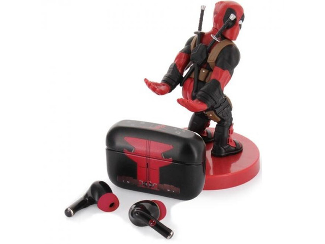 Marvel - Wireless Bluetooth Earbuds Bundle - Deadpool