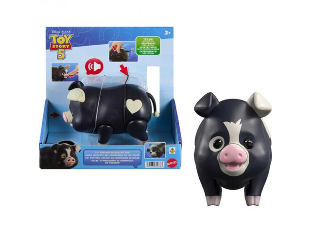 Mattel Pixar Toy Story 5: Lil' Partner Blaze's Pet Pig Figure with Sounds - JKV49