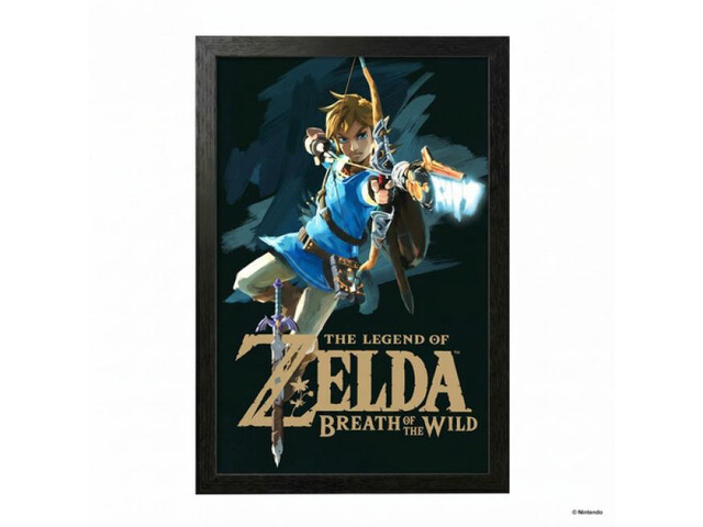 The Legend of Zelda: Breath of the Wild - Link with Bow - 11x17 Framed Gel Coat
