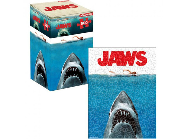 JAWS One Sheet 500 Piece Jigsaw Puzzle (Vertical Box)
