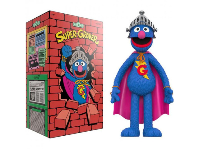 Super7 Sesame Street - Supersize Vinyl Figure - Super Grover - SZ-SESTW01-SGR-01