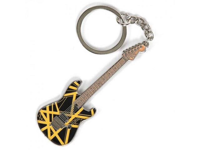 EVH - Eddie Van Halen - Black & Yellow Bumblebee Guitar Keychain