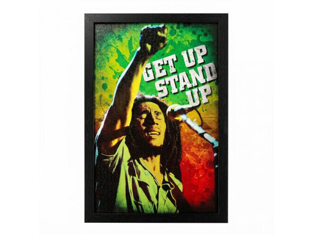 Bob Marley - Get Up, Stand Up 11x17 Framed Gel Coat