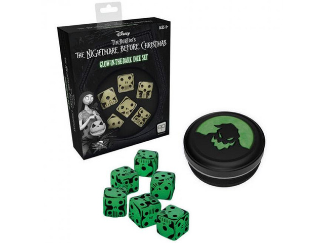 NIGHTMARE BEFORE CHRISTMAS GLOW DICE SET