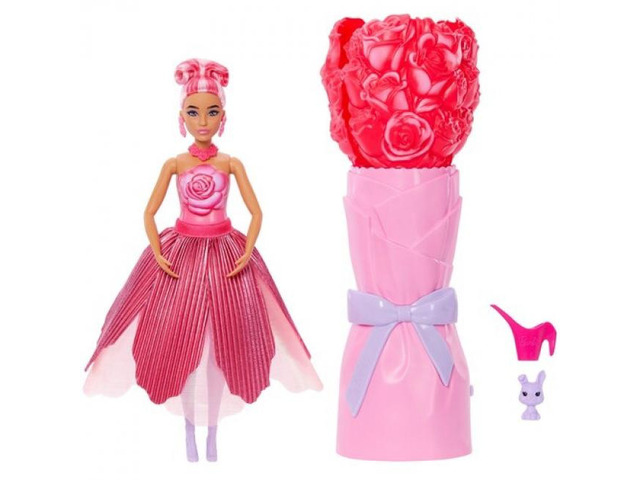 Barbie Petal Pop Doll & Bunny, Red