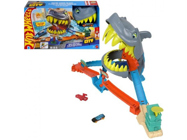 Mattel - Hot Wheels City Shark Chomp Beach Playset