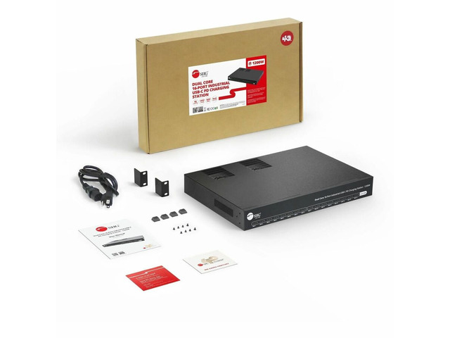 SIIG Dual Core 16-Port Industrial USB-C PD Charging Station - 1200W - Dual Core 16-Port Industrial USB-C PD Charging Station -Delivering a total...