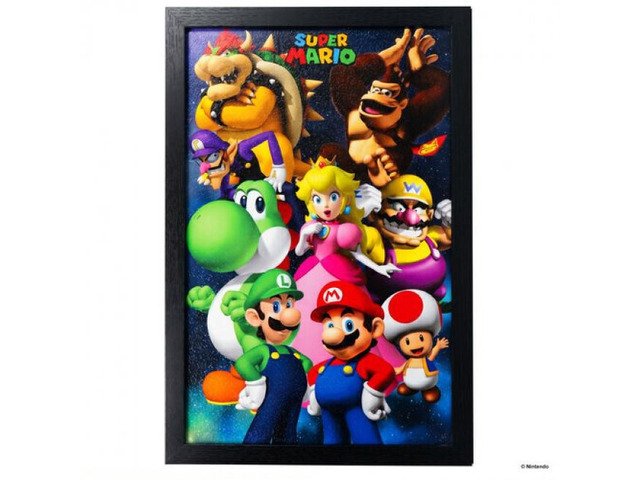 Super Mario Group 11x17 Framed Gel Coat
