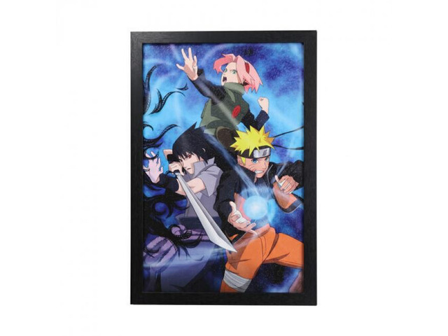 Naruto - Group Fight Pose - 11x17 Framed Gel Coat
