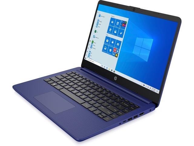 HP 14 Series 14' Laptop - Intel Celeron N4020 - 4GB RAM - 64GB eMMC - Windows 10 Home in S mode - Indigo Blue 14-dq0010nr (47X74UA#ABA)