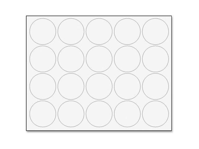 MasterVision Interchangeable Magnetic Characters, Circles, White, 3/4' Dia., 20/Pack