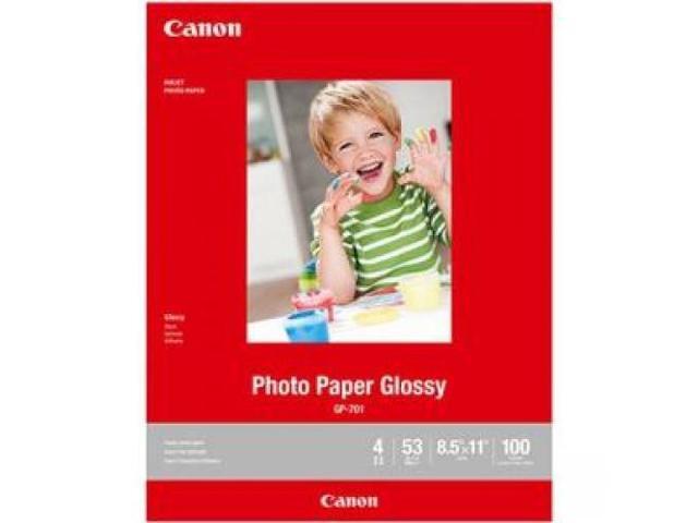 Canon Glossy Photo Paper GP-701 Inkjet Print 8 1/2' x 11' - Glossy - 100 Sheet