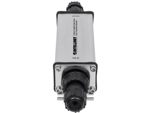 Intellinet Outdoor Gigabit High-Power PoE+ Extender Repeater, IEEE 802.3at/af Power over Ethernet (PoE+/PoE), Extends Range up to 100 m (328 ft.),...
