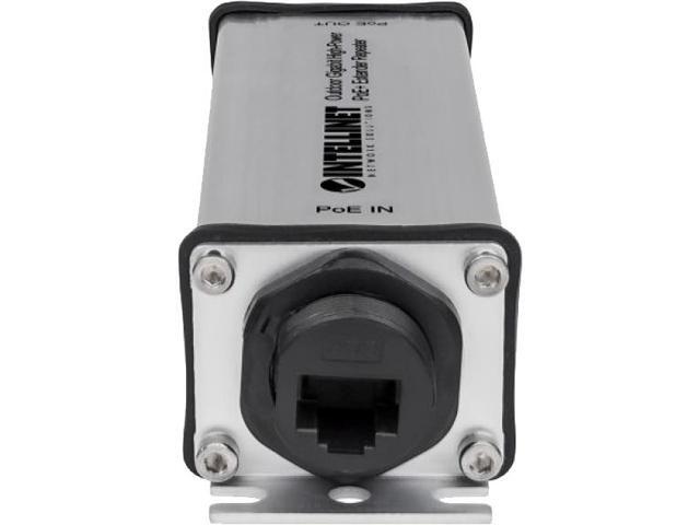 Intellinet Outdoor Gigabit High-Power PoE+ Extender Repeater, IEEE 802.3at/af Power over Ethernet (PoE+/PoE), Extends Range up to 100 m (328 ft.),...