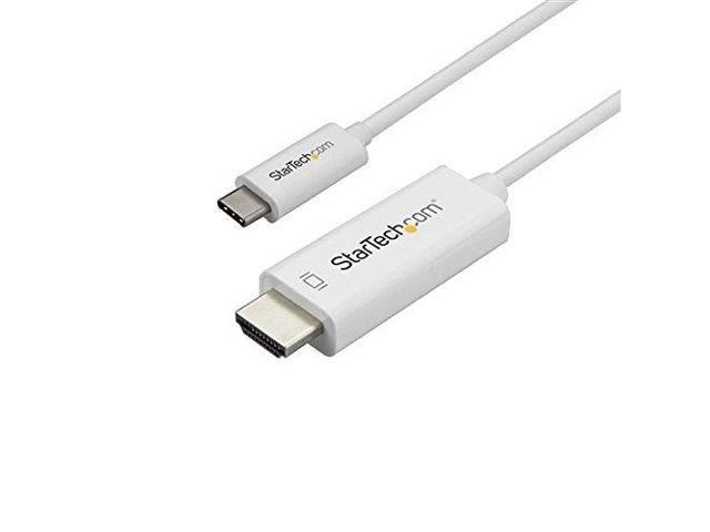 StarTech CDP2HD3MWNL USB C to HDMI Cable - 3m / 10 ft - White - 4K at 60Hz - Computer Monitor Cable - USB C Cable - USB Type C to HDMI Cable