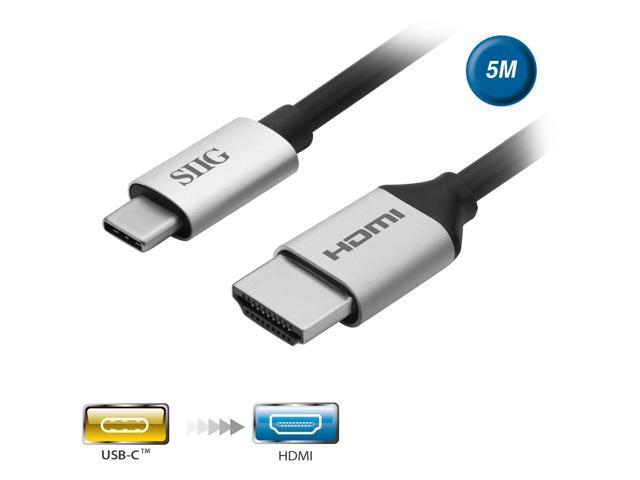 SIIG CB-TC0511-S1 USB-C to HDMI 4K 60Hz Active Cable 5M Brown Box