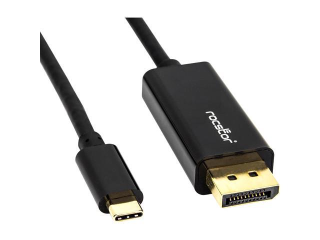 Rocstor Y10C167-B1 6Ft Usb-C To Displayport M/M 4K Supports Up To 4K 30Hz Black