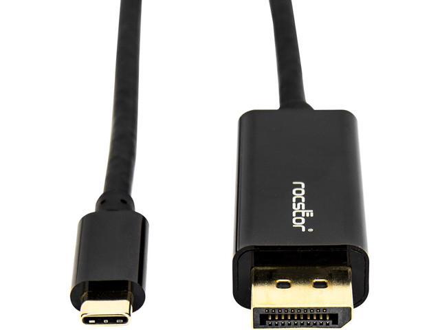 Rocstor Y10C167-B1 6Ft Usb-C To Displayport M/M 4K Supports Up To 4K 30Hz Black
