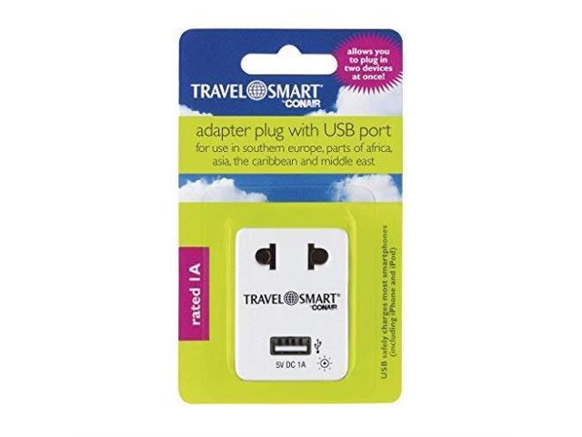 European Adapter Plug with USB Port