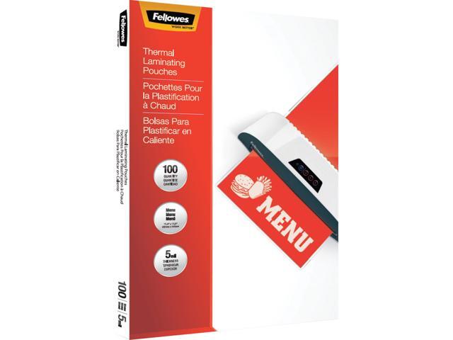 Fellowes Thermal Laminating Pouches Menu 5 mil 100/Pack 5746001