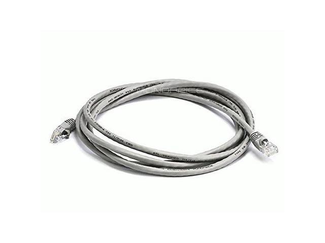 Monoprice Cat6 Ethernet Patch Cable - 7 Feet - Gray Network Internet Cord - RJ45, Stranded, 550Mhz, UTP, Pure Bare Copper Wire, 24AWG