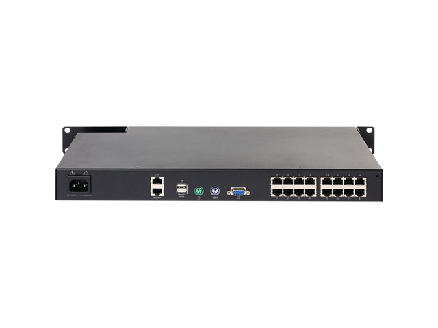 APC by Schneider Electric KVM1116R KVM Switchbox - 16 Computer(s) - 1 Local User(s) - 1 Remote User(s) - 20 x Network (RJ-45) - 2 x PS/2 Port - 5 x...