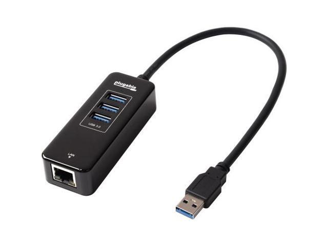 Plugable USB Hub with Ethernet, 3 Port USB 3.0 Bus Powered Hub with Gigabit Ethernet - image 9