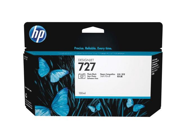 HP 727 300-ml Photo Black DesignJet Ink Cartridge, F9J79A