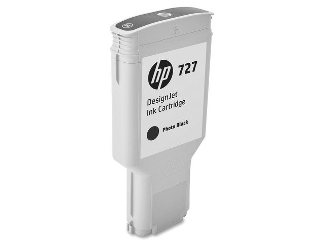 HP 727 300-ml Photo Black DesignJet Ink Cartridge, F9J79A