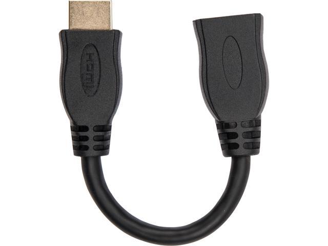 Rocstor 6in High Speed HDMI Port Saver Cable M/F Black - image 5