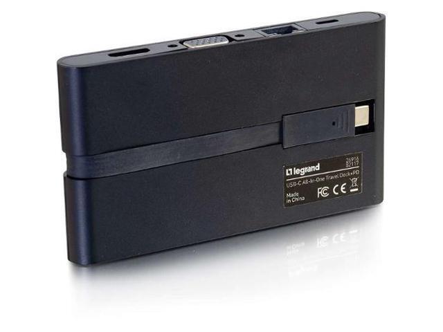 C2G USB C Docking Station with 4K HDMI, USB, Ethernet, VGA, and SD Card Reader - Power Delivery up to 100W - docking station - USB-C - VGA, HDMI - 1GbE - image 4