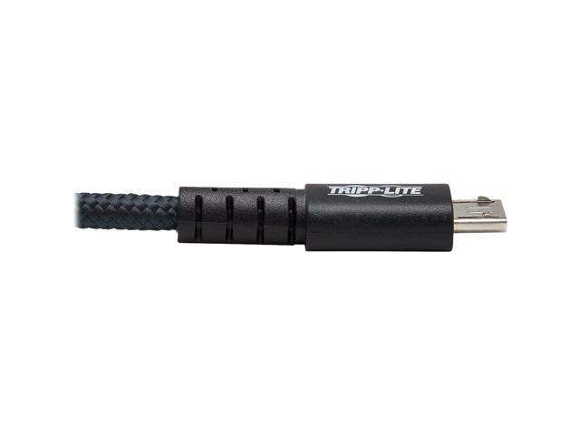 Tripp Lite U050-006-GY-MAX Heavy-Duty USB-A to USB Micro-B Cable - M/M, USB 2.0, UHMWPE and Aramid Fibers, Gray, 6 ft. (1.8 m)