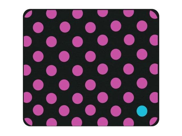 OTM CLASSIC PRINTS BLACK MOUSE PAD, DOTTY GONE VIOLET